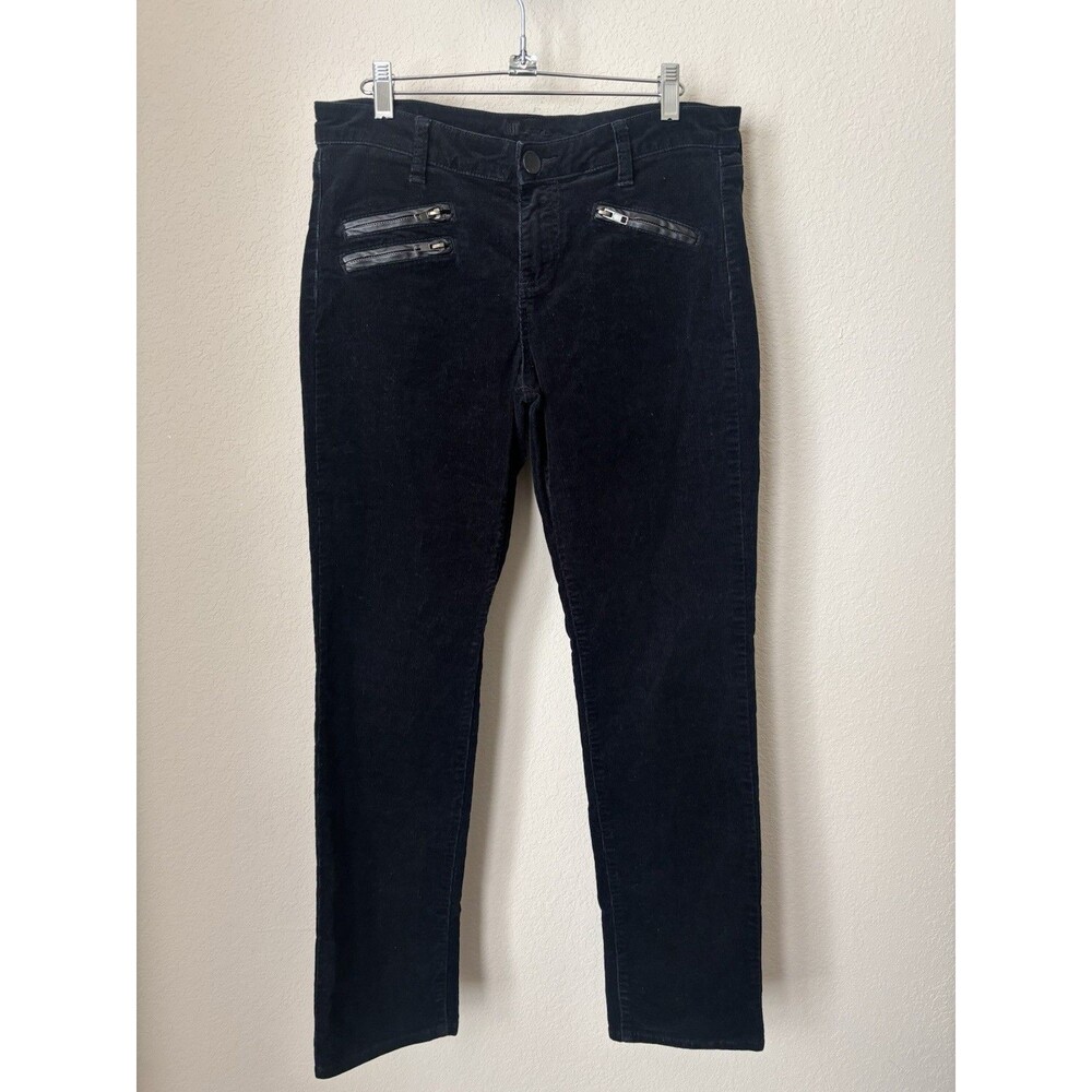 Kut from the Cloth Women’s Size 8 Black Straight Leg Stevie Corduroy Pants